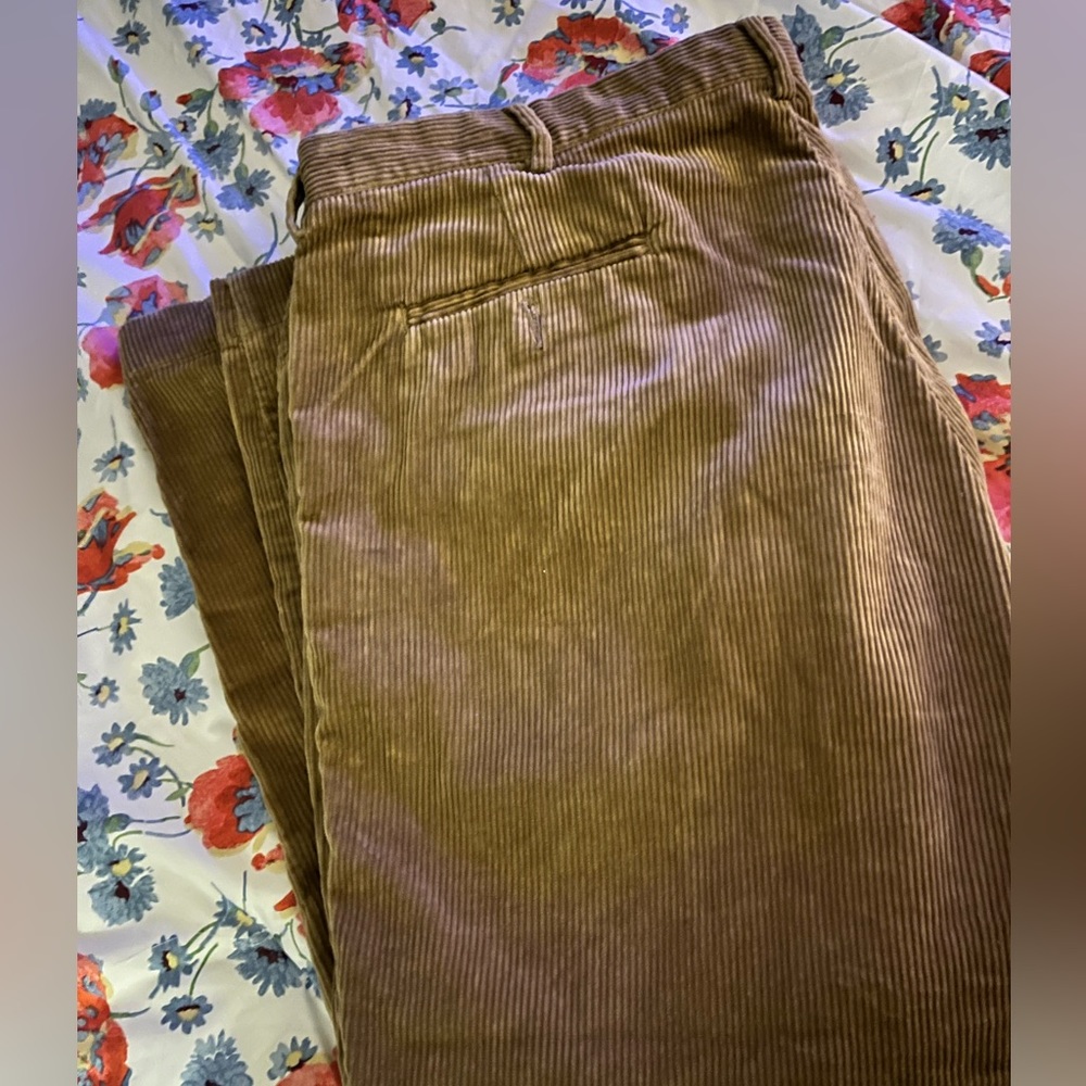 Ralph Lauren polo corduroy tan 42x30 fits like 40x32 good condition.